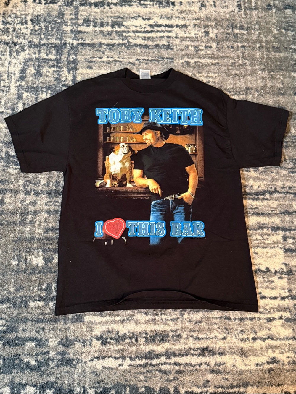 Vintage 2003 Toby Keith I Love This Bar Men's Size Large Graphic Print T-Shirt
